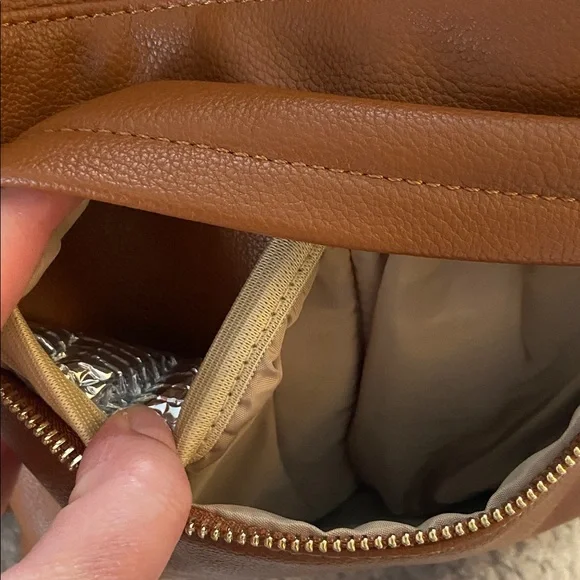 Chic Brown Faux Leather Diaper Bag - Picture 10 of 10